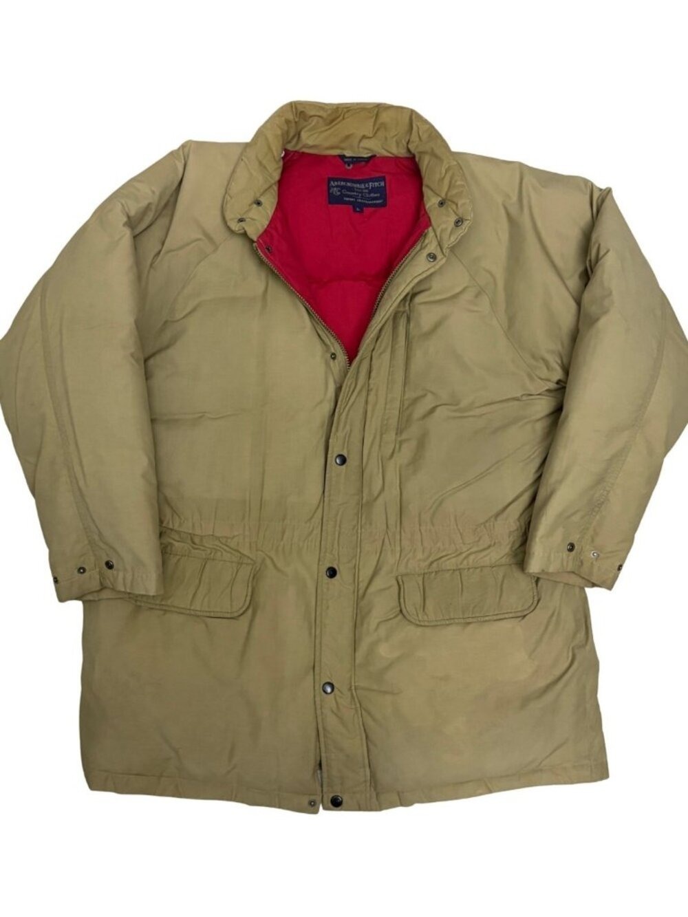 RARE ABERCROMBIE & FITCH COUNTRY CLOTHES Down Parka Coat VINTAGE Jacket Large